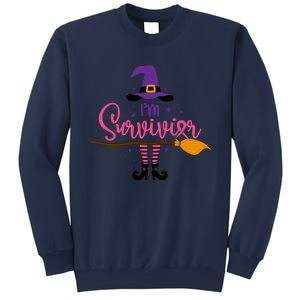 I'm A Survivor Halloween Breast Cancer Awareness Witch Sweatshirt