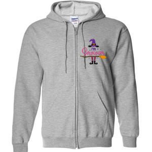 I'm A Survivor Halloween Breast Cancer Awareness Witch Full Zip Hoodie