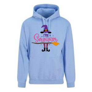 I'm A Survivor Halloween Breast Cancer Awareness Witch Unisex Surf Hoodie