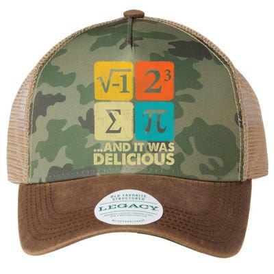 I Ate Some Pie and It Was Delicious Funny PI Day Math Pun   Legacy Tie Dye Trucker Hat