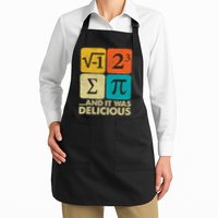 I Ate Some Pie and It Was Delicious Funny PI Day Math Pun   Apron