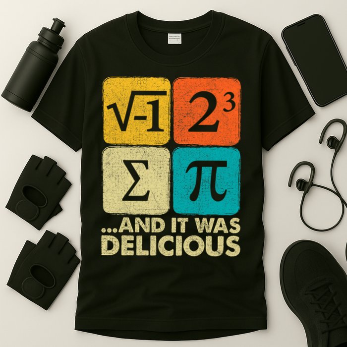 I Ate Some Pie and It Was Delicious Funny PI Day Math Pun   T-Shirt