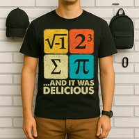 I Ate Some Pie and It Was Delicious Funny PI Day Math Pun   T-Shirt