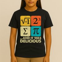 I Ate Some Pie and It Was Delicious Funny PI Day Math Pun   T-Shirt