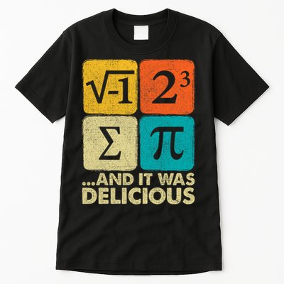I Ate Some Pie and It Was Delicious Funny PI Day Math Pun   Tall T-Shirt