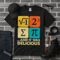 I Ate Some Pie and It Was Delicious Funny PI Day Math Pun   Tall T-Shirt