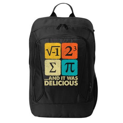I Ate Some Pie and It Was Delicious Funny PI Day Math Pun   City Backpack