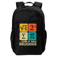 I Ate Some Pie and It Was Delicious Funny PI Day Math Pun   Backpack