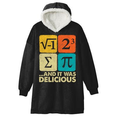 I Ate Some Pie and It Was Delicious Funny PI Day Math Pun   Hooded Wearable Blanket