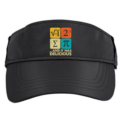 I Ate Some Pie and It Was Delicious Funny PI Day Math Pun   Adult Drive Performance Visor