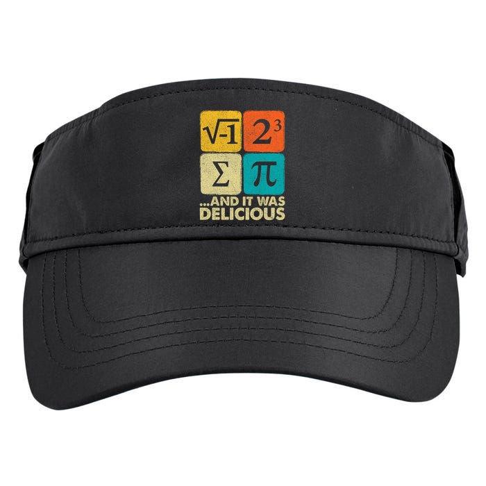 I Ate Some Pie and It Was Delicious Funny PI Day Math Pun   Adult Drive Performance Visor