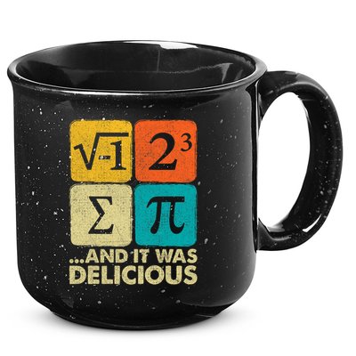 I Ate Some Pie and It Was Delicious Funny PI Day Math Pun   15oz Campfire Ceramic Mug