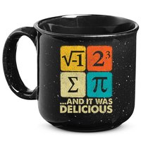 I Ate Some Pie and It Was Delicious Funny PI Day Math Pun   15oz Campfire Ceramic Mug