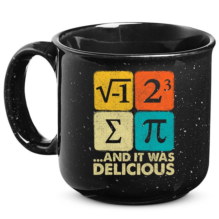 I Ate Some Pie and It Was Delicious Funny PI Day Math Pun   15oz Campfire Ceramic Mug