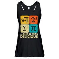 I Ate Some Pie and It Was Delicious Funny PI Day Math Pun   Ladies Essential Flowy Tank