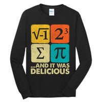 I Ate Some Pie and It Was Delicious Funny PI Day Math Pun   Tall Long Sleeve T-Shirt