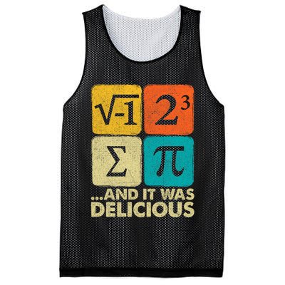 I Ate Some Pie and It Was Delicious Funny PI Day Math Pun   Mesh Reversible Basketball Jersey Tank