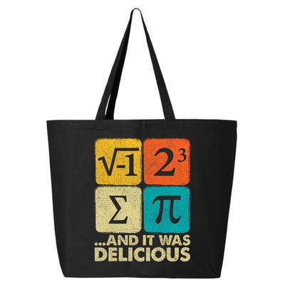 I Ate Some Pie and It Was Delicious Funny PI Day Math Pun   25L Jumbo Tote