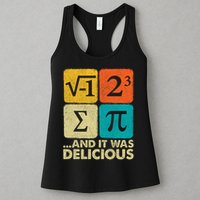 I Ate Some Pie and It Was Delicious Funny PI Day Math Pun   Womens Tank Top