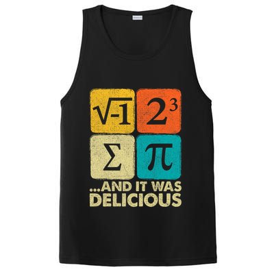 I Ate Some Pie and It Was Delicious Funny PI Day Math Pun   PosiCharge Competitor Tank