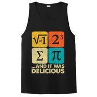 I Ate Some Pie and It Was Delicious Funny PI Day Math Pun   PosiCharge Competitor Tank