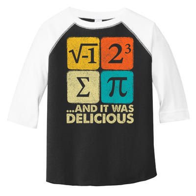I Ate Some Pie and It Was Delicious Funny PI Day Math Pun   Toddler Fine Jersey T-Shirt