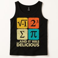 I Ate Some Pie and It Was Delicious Funny PI Day Math Pun   Tank Top