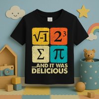 I Ate Some Pie and It Was Delicious Funny PI Day Math Pun   Toddler T-Shirt