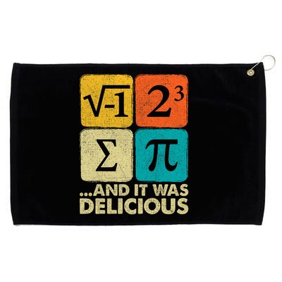 I Ate Some Pie and It Was Delicious Funny PI Day Math Pun   Grommeted Golf Towel