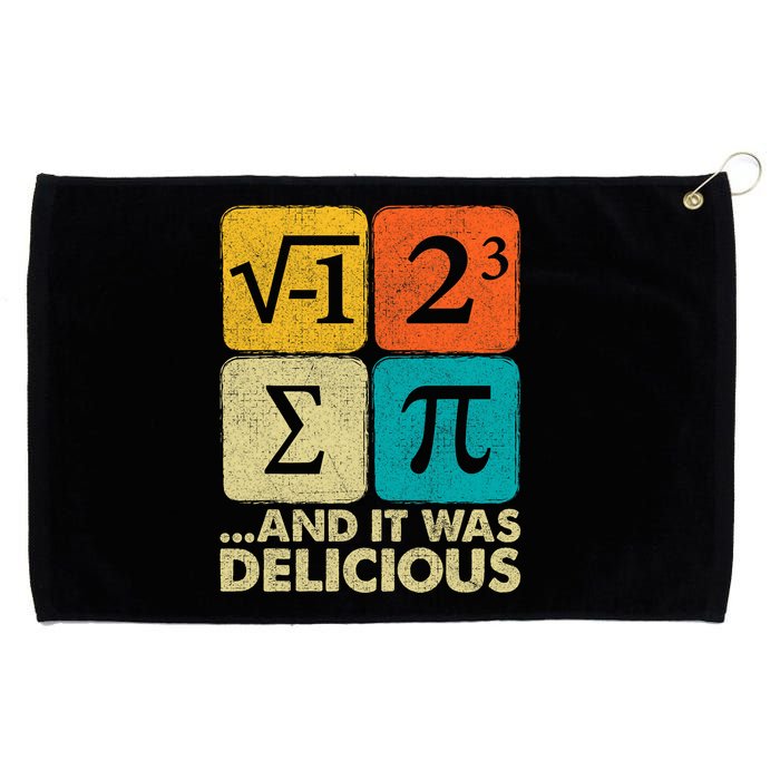 I Ate Some Pie and It Was Delicious Funny PI Day Math Pun   Grommeted Golf Towel