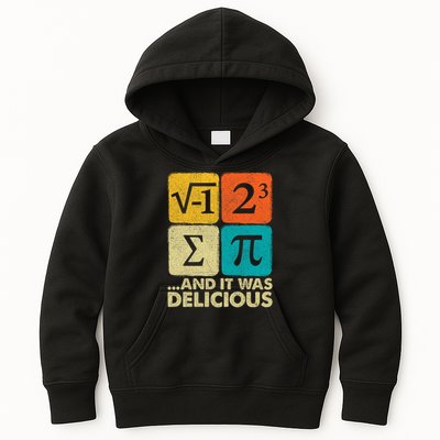 I Ate Some Pie and It Was Delicious Funny PI Day Math Pun   Kids Hoodie