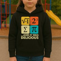 I Ate Some Pie and It Was Delicious Funny PI Day Math Pun   Kids Hoodie