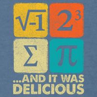 I Ate Some Pie and It Was Delicious Funny PI Day Math Pun   Garment-Dyed Sweatshirt