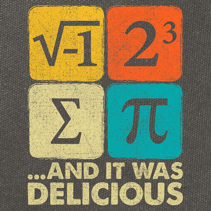 I Ate Some Pie and It Was Delicious Funny PI Day Math Pun   Cotton Canvas Backpack