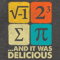 I Ate Some Pie and It Was Delicious Funny PI Day Math Pun   Vector Backpack