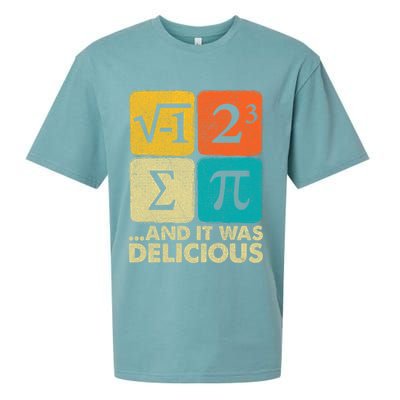 I Ate Some Pie and It Was Delicious Funny PI Day Math Pun   Sueded Cloud Jersey T-Shirt
