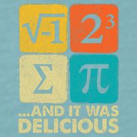 I Ate Some Pie and It Was Delicious Funny PI Day Math Pun   Sueded Cloud Jersey T-Shirt