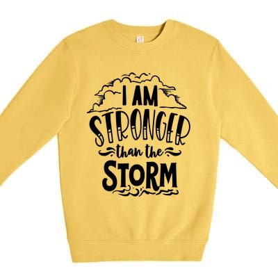 I Am Stronger Than The Storm God Motivation Faith Gift Premium Crewneck Sweatshirt