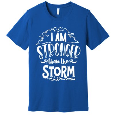 I Am Stronger Than The Storm God Motivation Faith Gift Premium T-Shirt