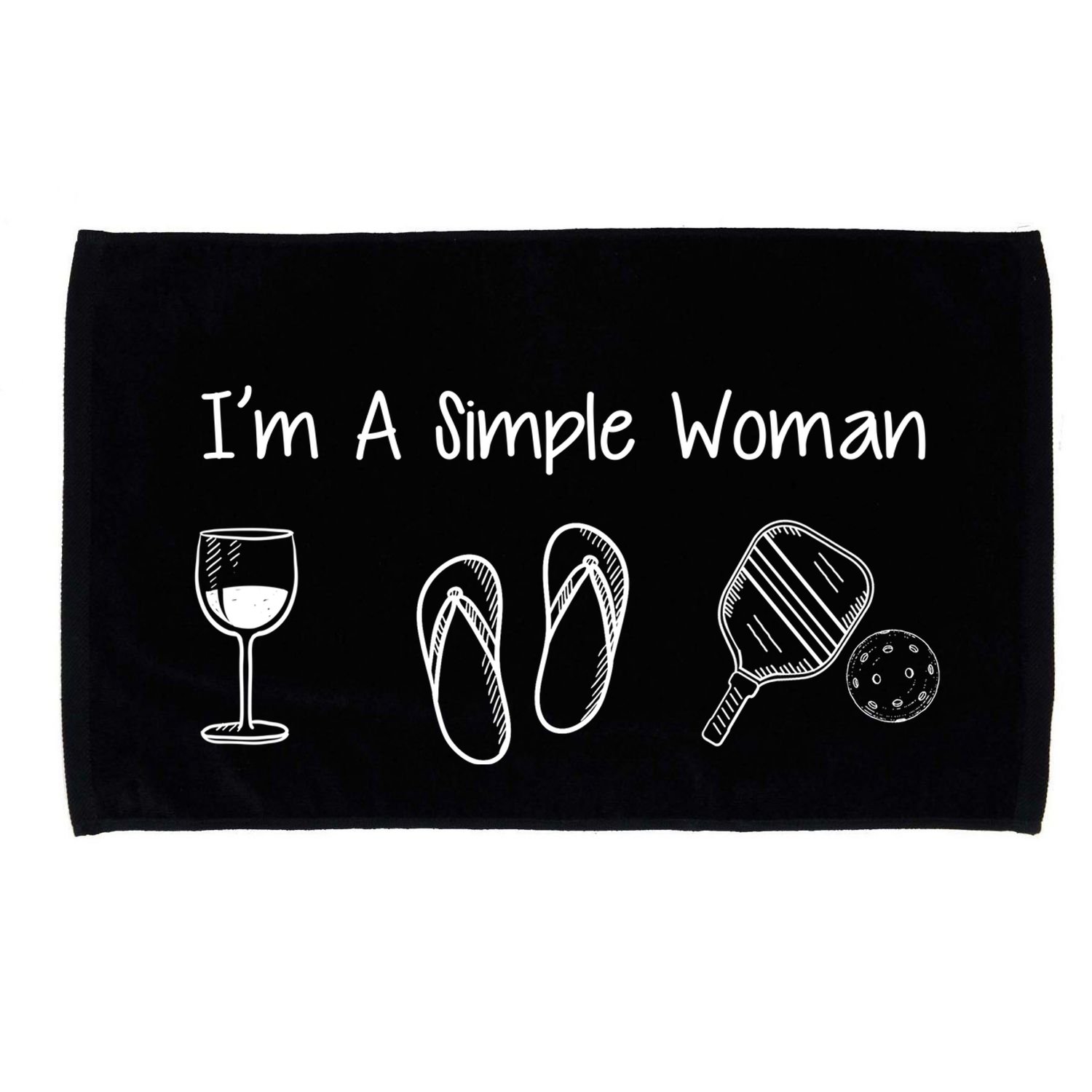 I'M A SIMPLE WOMAN Pickleball Microfiber Hand Towel