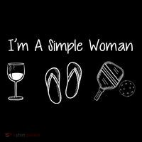 I'M A SIMPLE WOMAN Pickleball Short Acrylic Beanie
