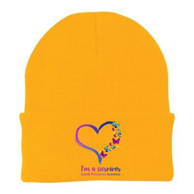 I'm A Survivor Suicide Prevention Awareness Knit Cap Winter Beanie