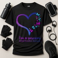 I'm A Survivor Suicide Prevention Awareness Cooling Performance Crew T-Shirt