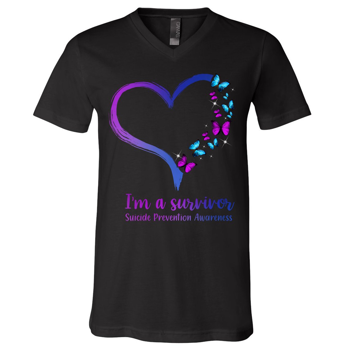 I'm A Survivor Suicide Prevention Awareness V-Neck T-Shirt