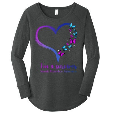 I'm A Survivor Suicide Prevention Awareness Women's Perfect Tri Tunic Long Sleeve Shirt