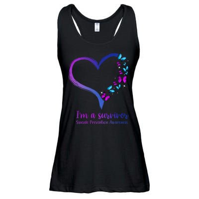 I'm A Survivor Suicide Prevention Awareness Ladies Essential Flowy Tank