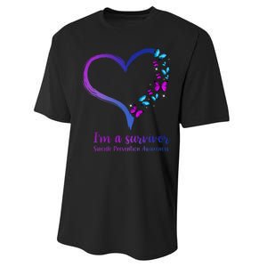 I'm A Survivor Suicide Prevention Awareness Performance Sprint T-Shirt