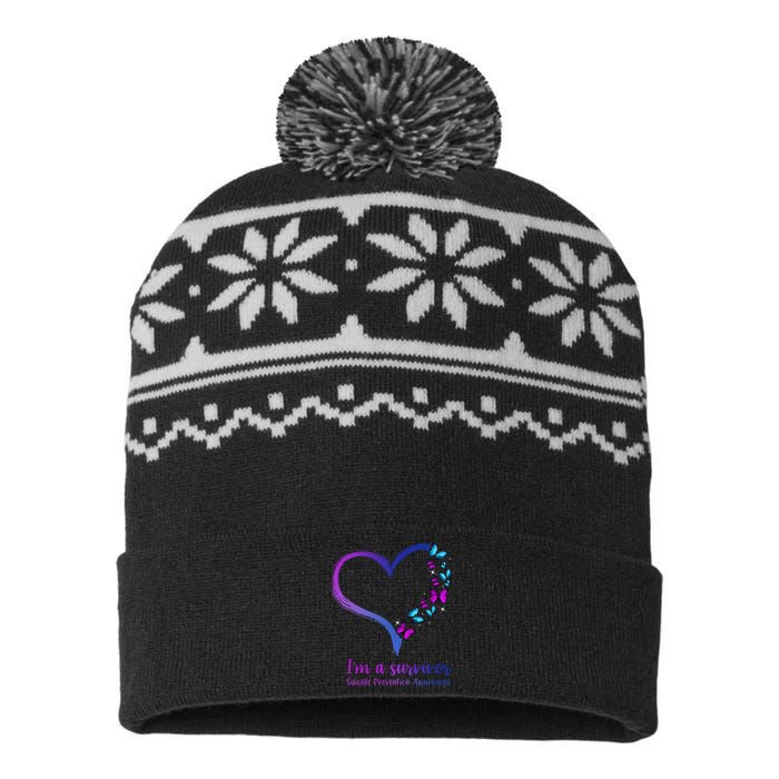 I'm A Survivor Suicide Prevention Awareness USA-Made Snowflake Beanie