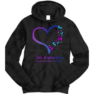 I'm A Survivor Suicide Prevention Awareness Tie Dye Hoodie