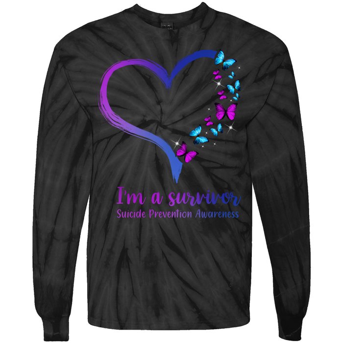 I'm A Survivor Suicide Prevention Awareness Tie-Dye Long Sleeve Shirt